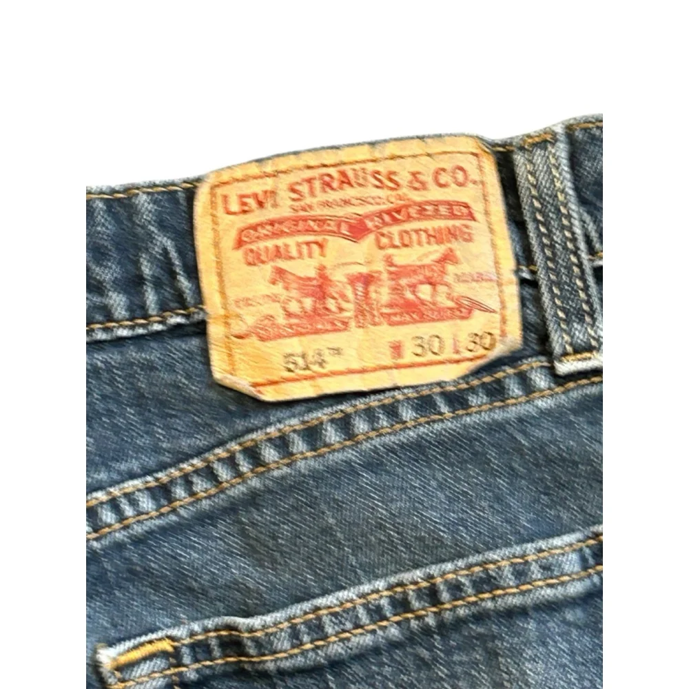 Levi’s 514 Jeans 30x30 Slim‎ Straight Fit Blue Denim Mens Pants Mid Rise Casual